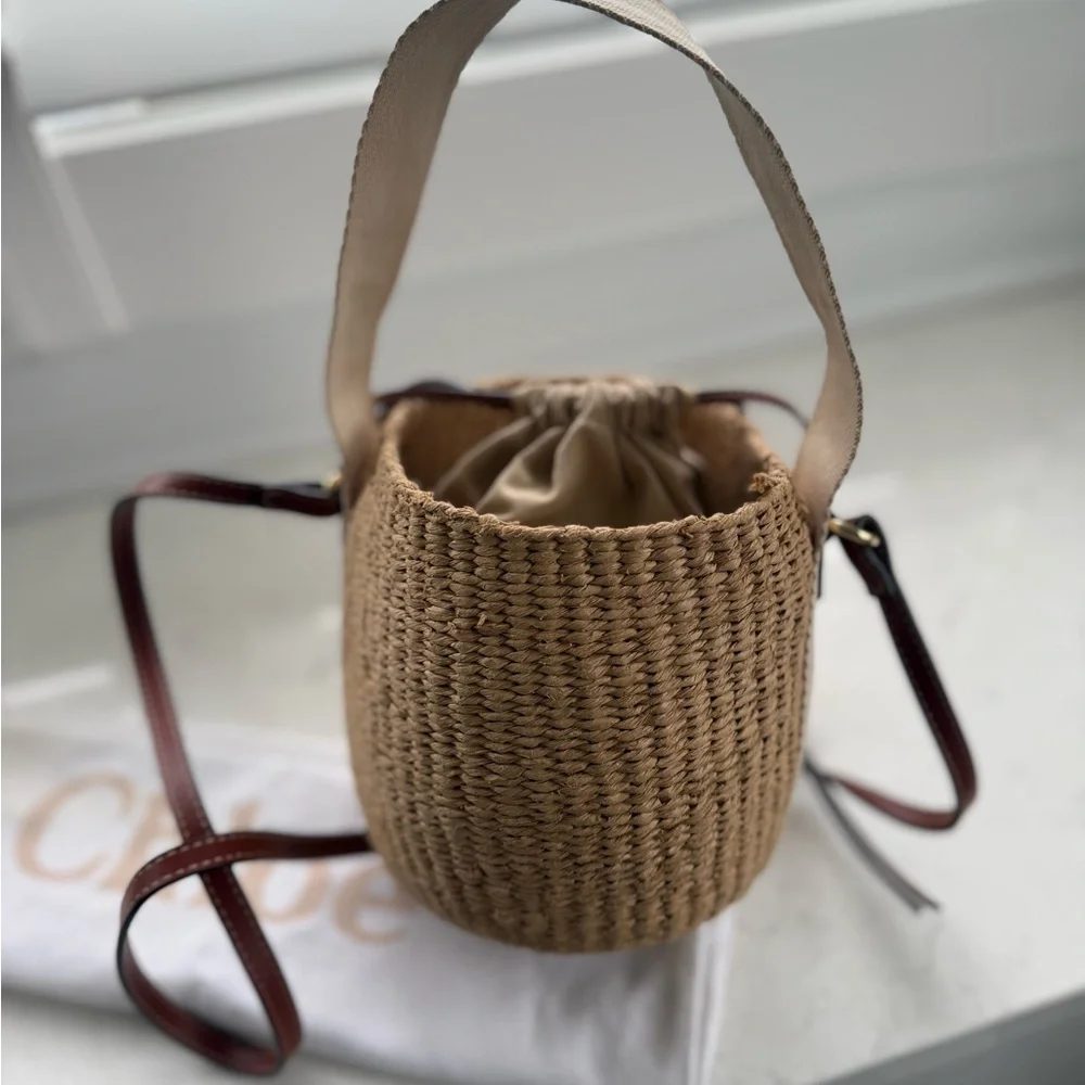 Chloe Raffia Bucket Bag - Picture 3 of 5